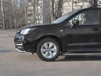 8 999 р. Защита переднего бампера Russtal d63 волна Subaru Forester SJ рестайлинг (2016-2019)  с доставкой в г. Тамбов. Увеличить фотографию 3