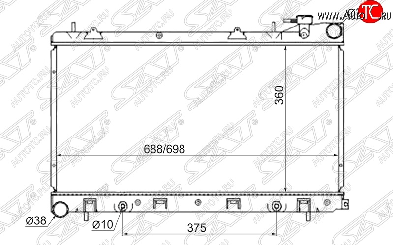 5 849 р. Радиатор двигателя SAT (пластинчатый)  Subaru Forester  SG - Impreza ( GD,  GG)  с доставкой в г. Тамбов