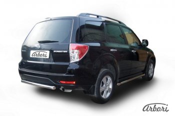 8 999 р. Защита заднего бампера Arbori Subaru Forester SH (2008-2013)  с доставкой в г. Тамбов. Увеличить фотографию 2