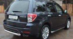 14 299 р. Одинарная защита заднего бампера из трубы диаметром 76 мм SLITKOFF Subaru Forester SH (2008-2013)  с доставкой в г. Тамбов. Увеличить фотографию 4