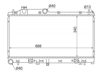 Радиатор двигателя SAT Subaru Forester SJ дорестайлинг (2012-2016)