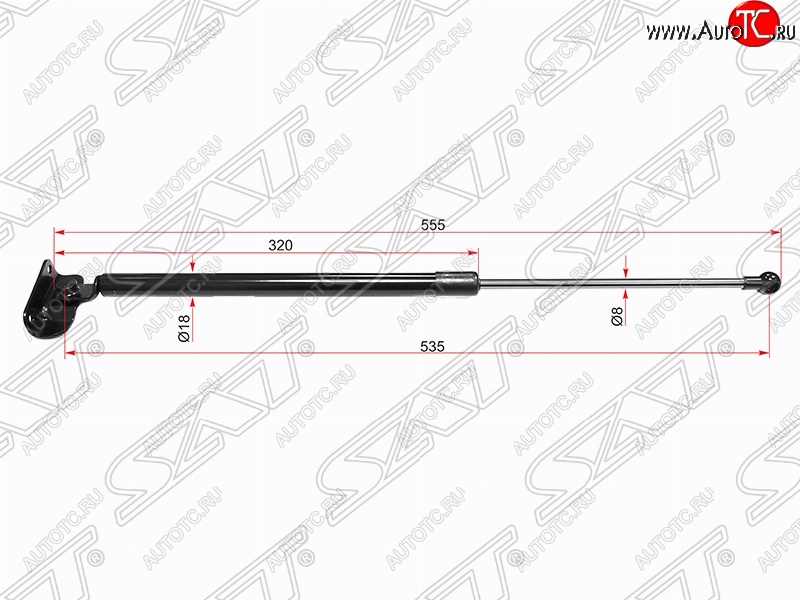 1 069 р. Правый газовый упор крышки багажника SAT  Subaru Impreza  GH (2007-2012) хэтчбэк  с доставкой в г. Тамбов