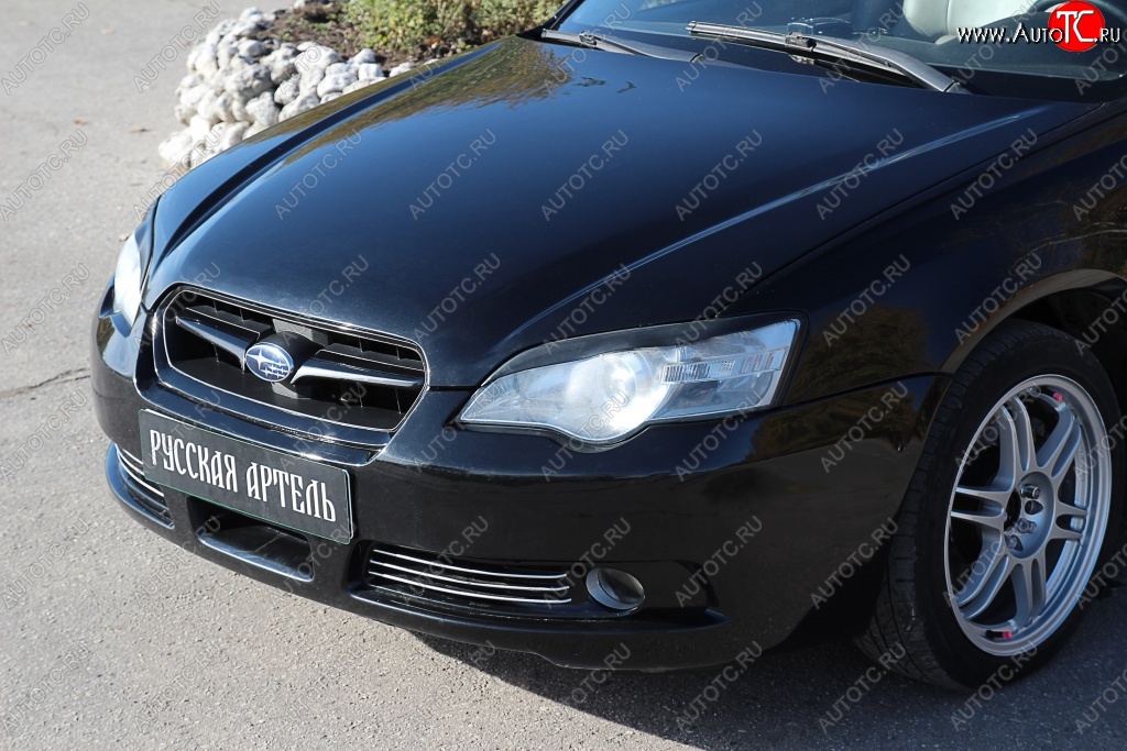 669 р. Реснички на фары RA  Subaru Legacy ( BL/B13,  BL,B13) (2003-2009) дорестайлинг седан, рестайлинг седан (Неокрашенные)  с доставкой в г. Тамбов