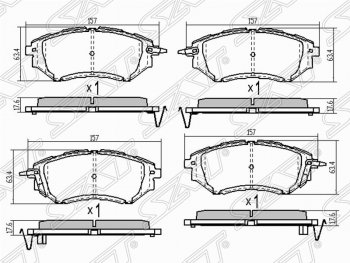 Колодки тормозные (передние) SAT Subaru Outback BP дорестайлинг универсал (2003-2006)