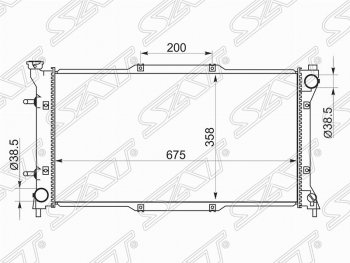 7 699 р. Радиатор двигателя SAT Subaru Legacy BD/B11 седан дорестайлинг (1993-1996)  с доставкой в г. Тамбов. Увеличить фотографию 1