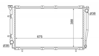 8 649 р. Радиатор двигателя SAT Subaru Legacy BD/B11 седан дорестайлинг (1993-1996)  с доставкой в г. Тамбов. Увеличить фотографию 1