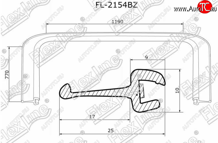 3 189 р. Молдинг лобового стекла FlexLine  Subaru Legacy  BH/BE12 - Outback  BH/BE12  с доставкой в г. Тамбов