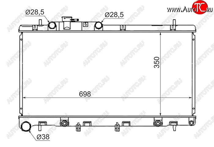 7 799 р. Радиатор двигателя SAT  Subaru Legacy  BH/BE12 - Outback  BH/BE12  с доставкой в г. Тамбов