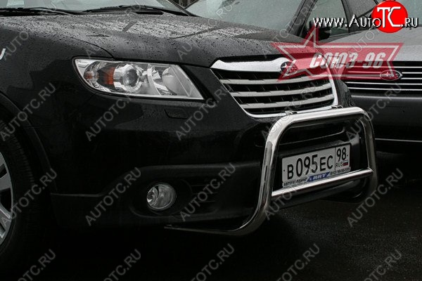 11 789 р. Защита переднего бампера Souz-96 (d60) Subaru Tribeca (2008-2014)  с доставкой в г. Тамбов