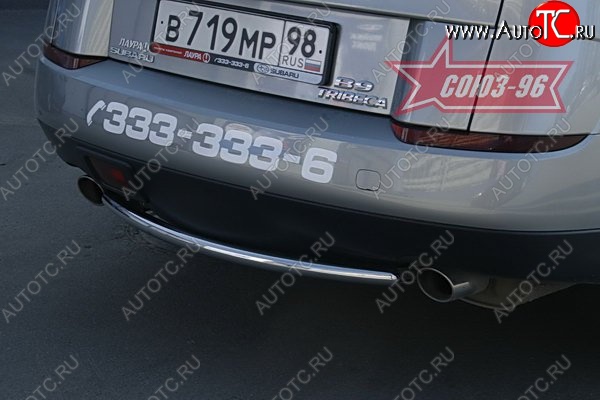 9 917 р. Защита заднего бампера Souz-96 (d42) Subaru Tribeca (2008-2014)  с доставкой в г. Тамбов