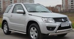 21 699 р. Широкая защита порогов (3 дв.) SLITKOFF  Suzuki Grand Vitara  JT (2012-2016) 3 двери 2-ой рестайлинг  с доставкой в г. Тамбов. Увеличить фотографию 3