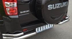 15 899 р. Защита заднего бампера (Ø63 и 42 мм, нержавейка) SLITKOFF  Suzuki Grand Vitara  JT 5 дверей (2012-2016) 2-ой рестайлинг  с доставкой в г. Тамбов. Увеличить фотографию 2