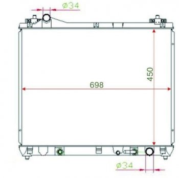 6 899 р. Радиатор двигателя SAT  Suzuki Escudo ( 5,  3) - Grand Vitara ( JT 5 дверей,  JT 3 двери)  с доставкой в г. Тамбов. Увеличить фотографию 1
