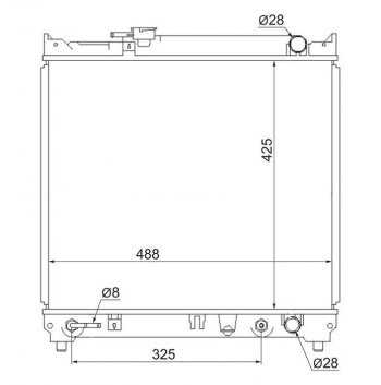 Радиатор двигателя SAT Suzuki Escudo 1 рестайлинг (1994-1997)