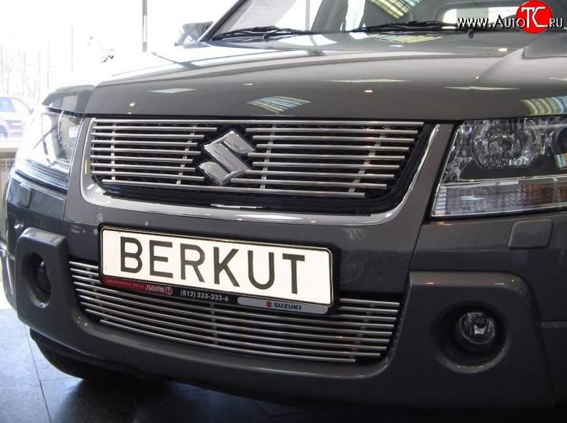 4 389 р. Декоративная вставка решетки радиатора (V2.0) Berkut Suzuki Grand Vitara JT 5 дверей дорестайлинг (2005-2008)  с доставкой в г. Тамбов