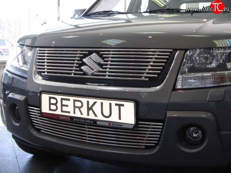 4 389 р. Декоративная вставка воздухозаборника (V2.4/3.2) Berkut Suzuki Grand Vitara JT 5 дверей дорестайлинг (2005-2008)  с доставкой в г. Тамбов