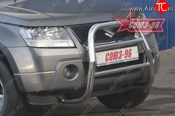 11 249 р. Защита переднего бампера Souz-96 (d60) Suzuki Grand Vitara JT 5 дверей дорестайлинг (2005-2008)  с доставкой в г. Тамбов