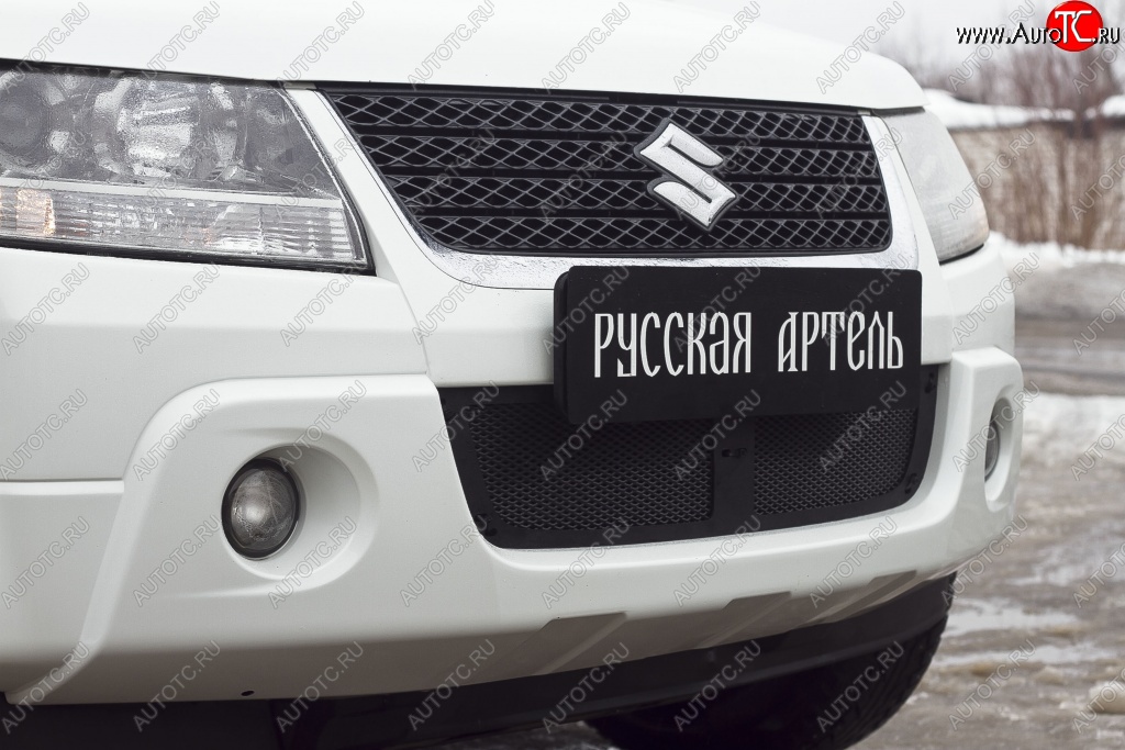 1 669 р. Защитная сетка решетки переднего бампера РА  Suzuki Grand Vitara ( JT 3 двери,  JT 5 дверей) (2008-2012) 1-ый рестайлинг, 1-ый рестайлинг  с доставкой в г. Тамбов