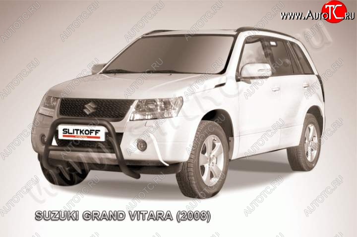 14 849 р. Кенгурятник d57 низкийчерный Suzuki Grand Vitara JT 5 дверей дорестайлинг (2005-2008) (Цвет: серебристый)  с доставкой в г. Тамбов