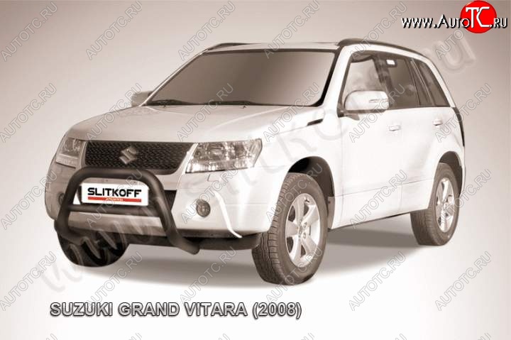 20 449 р. Кенгурятник d76 низкий Suzuki Grand Vitara JT 5 дверей дорестайлинг (2005-2008) (Цвет: серебристый)  с доставкой в г. Тамбов