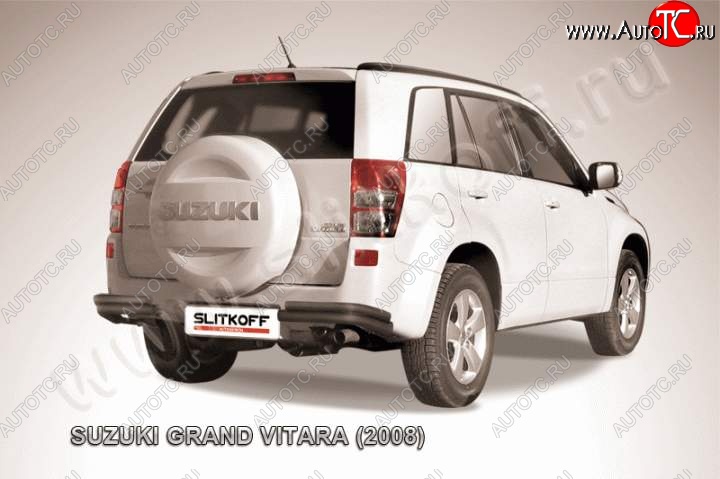 5 999 р. Уголки d57+d42 двойные  Suzuki Grand Vitara  JT 5 дверей (2008-2012) 1-ый рестайлинг (Цвет: серебристый)  с доставкой в г. Тамбов