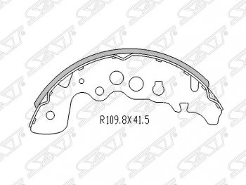 1 499 р. Колодки тормозные SAT (задние)  Suzuki Grand Vitara ( FTB03 3 двери,  3TD62, TL52 5 дверей) (1997-2005)  с доставкой в г. Тамбов. Увеличить фотографию 1