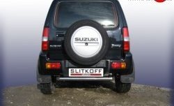 Одинарная защита заднего бампера из трубы диаметром 57 мм Slitkoff Suzuki (Сузуки) Jimny (Жимни)  JB23/JB43 (1998-2001) JB23/JB43 дорестайлинг