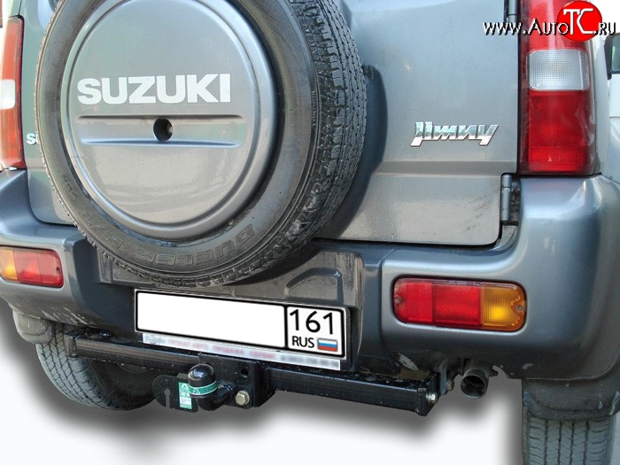 10 499 р. Фаркоп Лидер Плюс (до 2000 кг) Suzuki Jimny JB23/JB43 дорестайлинг (1998-2001) (Без электропакета)  с доставкой в г. Тамбов
