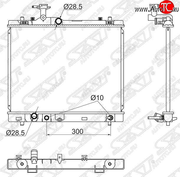 5 799 р. Радиатор двигателя SAT Suzuki Solio дорестайлинг (2010-2013)  с доставкой в г. Тамбов