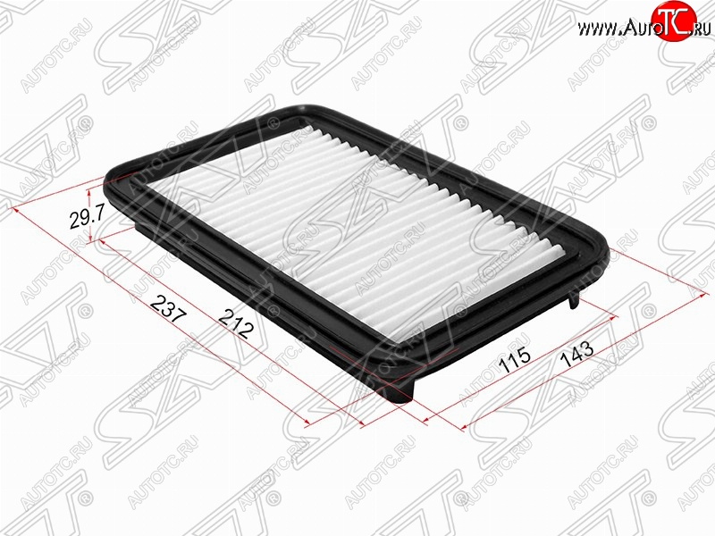 299 р. Фильтр воздушный двигателя SAT (237х143х29.7 mm)  Suzuki Swift  ZC (2003-2008) дорестайлинг, хэтчбэк 5 дв.  с доставкой в г. Тамбов