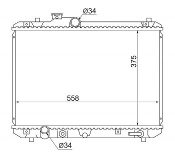Радиатор двигателя SAT Suzuki (Сузуки) Swift (Свифт)  ZC (2003-2008) ZC дорестайлинг, хэтчбэк 5 дв.
