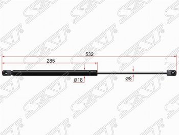 769 р. Газовый упор крышки багажника SAT  Suzuki Swift  ZC72S (2010-2016) дорестайлинг, хэтчбэк 5 дв., рестайлинг, хэтчбэк 5 дв.  с доставкой в г. Тамбов. Увеличить фотографию 1