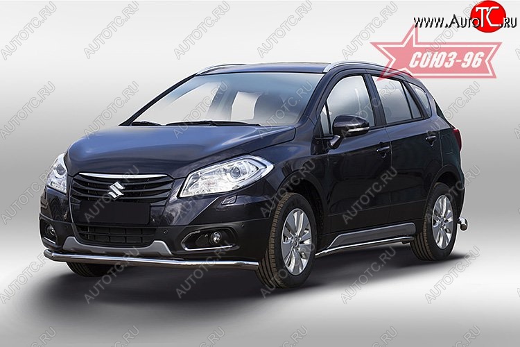 1 169 р. Защита переднего бампера одинарная New - Souz-96 (d60). Suzuki SX4 JYB, JYA хэтчбэк дорестайлинг (2013-2016)  с доставкой в г. Тамбов