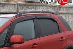 999 р. Комплект дефлекторов окон (ветровиков) 4 шт. (хетчбек) Russtal Suzuki SX4 GYA,GYB  рестайлинг, хэтчбэк (2010-2016)  с доставкой в г. Тамбов. Увеличить фотографию 1