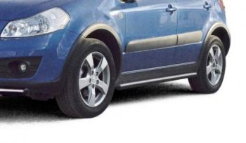 Защита порогов ТехноСфера (Техно Сфера) (нержавейка, 63.5 mm) Suzuki SX4 GYA,GYB  рестайлинг, хэтчбэк (2010-2016)