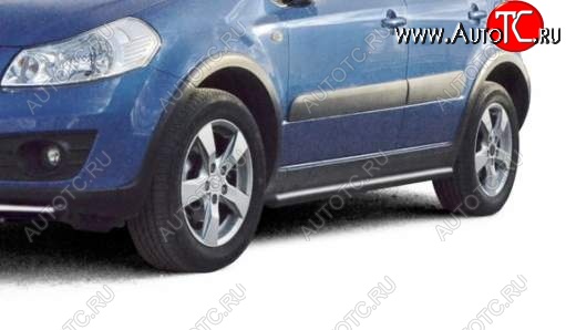 22 999 р. Защита порогов ТехноСфера (Техно Сфера) (нержавейка, 63.5 mm) Suzuki SX4 GYA,GYB  рестайлинг, хэтчбэк (2010-2016)  с доставкой в г. Тамбов