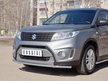 12 999 р. Одинарная защита переднего бампера диаметром 42 мм SLITKOFF  Suzuki Vitara  LY (2015-2019) дорестайлинг  с доставкой в г. Тамбов. Увеличить фотографию 3