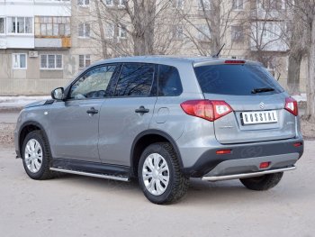 7 899 р. Защита заднего бампера (Ø42 мм, нержавейка) Russtal  Suzuki Vitara  LY (2015-2019) дорестайлинг  с доставкой в г. Тамбов. Увеличить фотографию 3