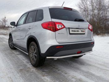 Защита заднего бампера ТСС (нержавейка d 42,4 мм) Suzuki (Сузуки) Vitara (витара)  LY (2015-2019) LY дорестайлинг