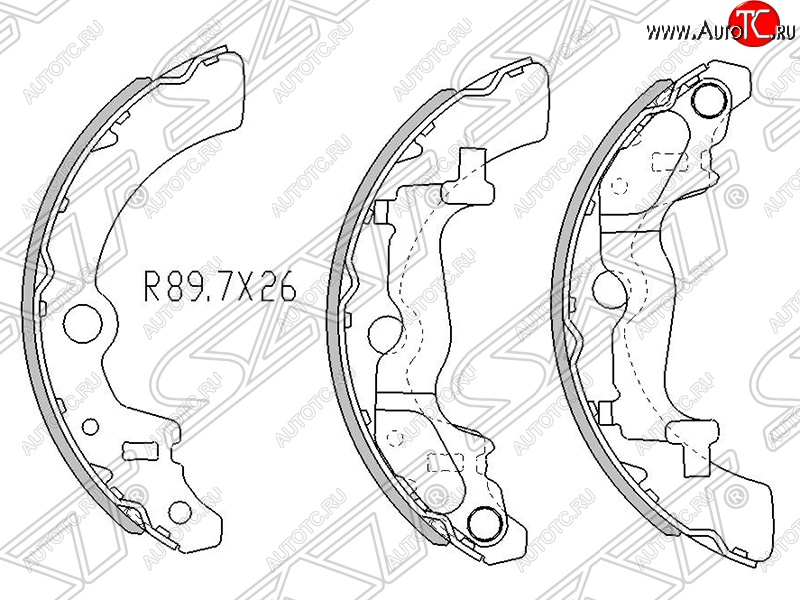 1 369 р. Колодки тормозные SAT (задние)  Suzuki Wagon R  MC22S,VC12S (2000-2002) 1-ый рестайлинг  с доставкой в г. Тамбов