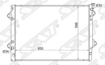 7 199 р. Радиатор двигателя SAT (5VZ/1GR/3RZ/2TR) Toyota Land Cruiser Prado J150 дорестайлинг (2009-2013)  с доставкой в г. Тамбов. Увеличить фотографию 1