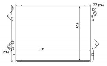 Радиатор двигателя SAT (5VZ/1GR/3RZ/2TR)  4Runner  N210, FJ-Cruiser, Hilux Surf  N210, Land Cruiser Prado ( J120,  J150)