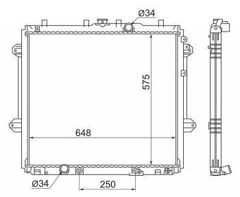 Радиатор двигателя SAT  4Runner  N280, Land Cruiser Prado  J150