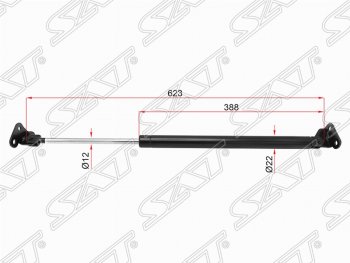 1 199 р. Левый упор крышки багажника (газовый) SAT  Toyota 4Runner  N180 - Hilux Surf  N180  с доставкой в г. Тамбов. Увеличить фотографию 1