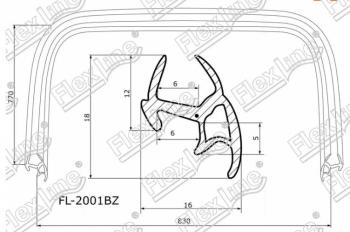 Молдинг лобового стекла FlexLine Toyota (Тойота) RAV4 (рав4)  XA10 (1997-2000) XA10 5 дв. рестайлинг, 3 дв. рестайлинг