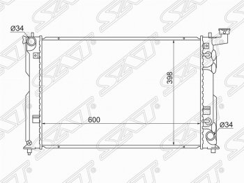 5 999 р. Радиатор двигателя SAT  Toyota Allion  T240 - Wish  XE10  с доставкой в г. Тамбов. Увеличить фотографию 1