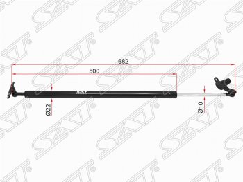 1 369 р. Левый упор крышки багажника (газовый) SAT  Toyota Alphard  H10 (2002-2008) дорестайлинг, рестайлинг  с доставкой в г. Тамбов. Увеличить фотографию 1