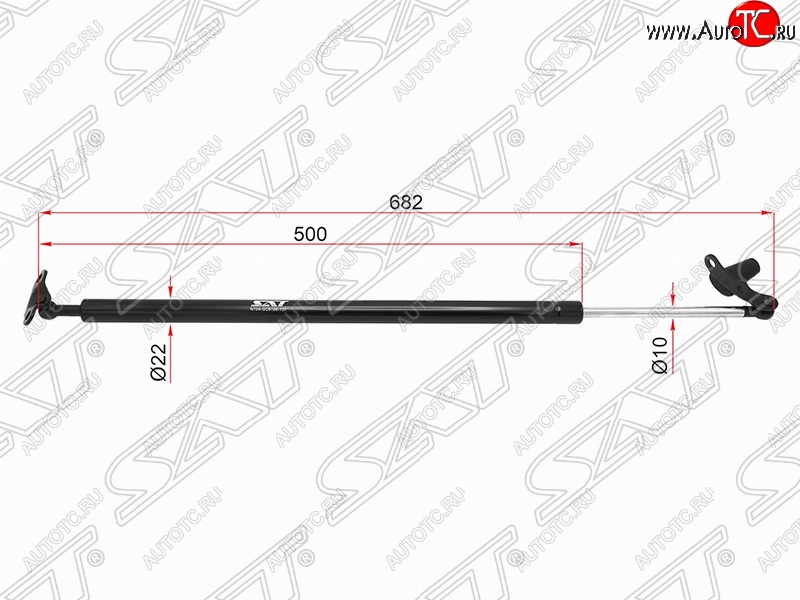 1 369 р. Левый упор крышки багажника (газовый) SAT Toyota Alphard H10 дорестайлинг (2002-2005)  с доставкой в г. Тамбов