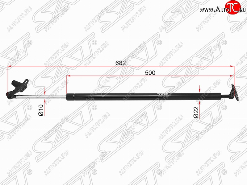 1 369 р. Правый упор крышки багажника (газовый) SAT  Toyota Alphard  H10 (2002-2008) дорестайлинг, рестайлинг  с доставкой в г. Тамбов