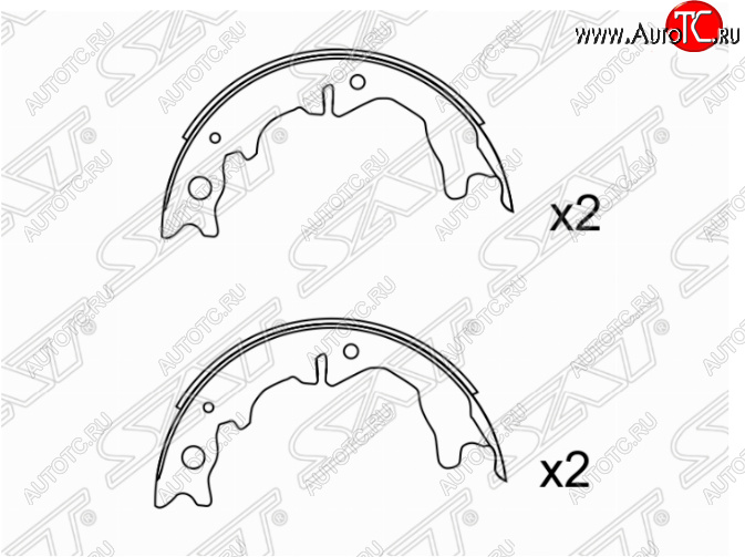 2 669 р. Колодки ручного тормоза SAT Toyota Mark 2 X110 седан дорестайлинг (2000-2002)  с доставкой в г. Тамбов